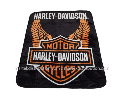 Couverture Harley-Davidson en peluche